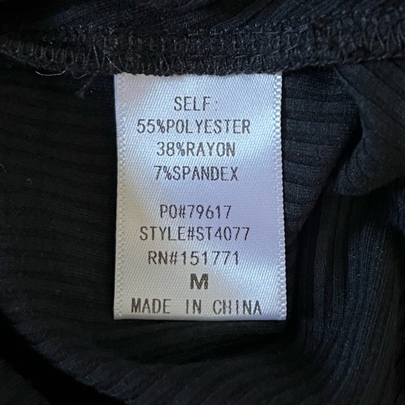 Pants Store Black Ribbed Bodysuit - Picture 8 of 8